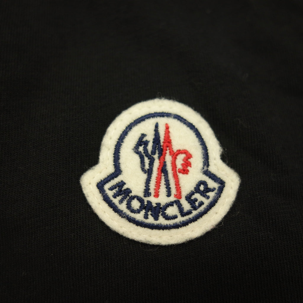 品相良好◆Moncler 徽标贴片 T 恤男式 M 号黑色 C-SCOM-22-63901 MONCLER [AFB48] 