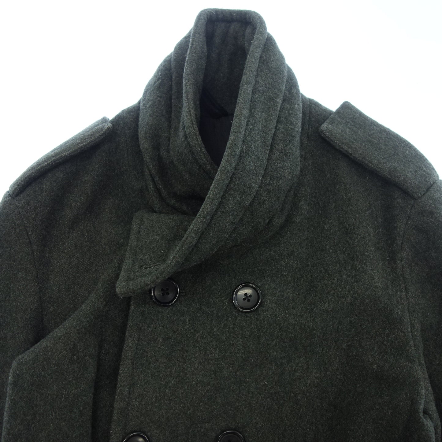 Used ◆N Hollywood P coat long coat 802peg men's 38 green N.HOOLYWOOD [AFA7] 