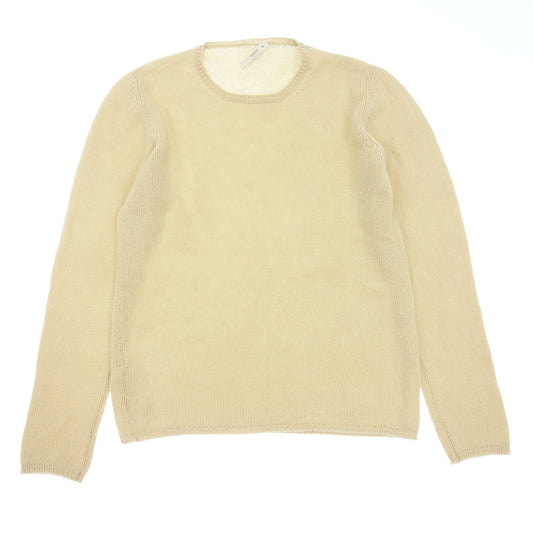Good Condition◆Prada Knit Sweater Cashmere 100 Women's Beige Size 42 PRADA [AFB41] 