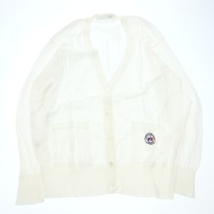 Good Condition ◆ Christian Dior Knit Cardigan Patch Women's White M Christian Dior [AFB29] 