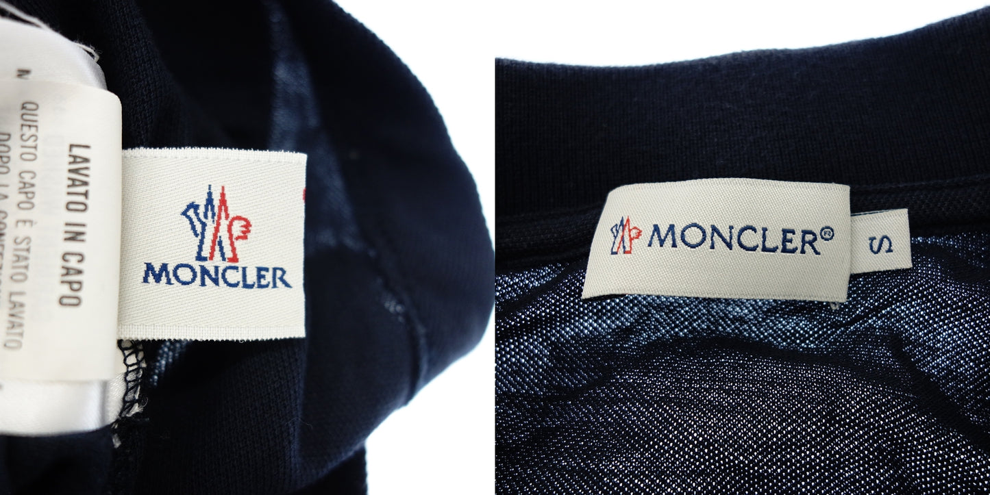 Moncler Polo 衫 MAGLIA POLO MANICA CORTA 男士 海军蓝 S MONCLER [AFB4] [二手货] 