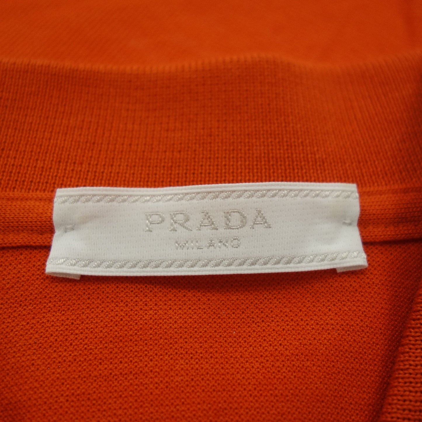 Good Condition◆Prada Polo Shirt Triangle Logo Women's Orange S PRADA [AFB15] 