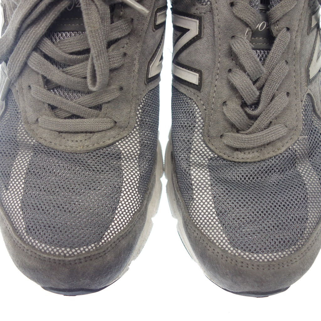 美品◆ニューバランス スニーカー M990GLE4 MADE IN THE USA メンズ グレー系 28.5cm NEW BALANCE【AFC45】