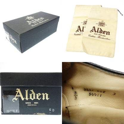 二手 ◆ Alden 皮鞋 54411 V 片小牛皮男式 US6D 黑色带盒 Alden [LA] 