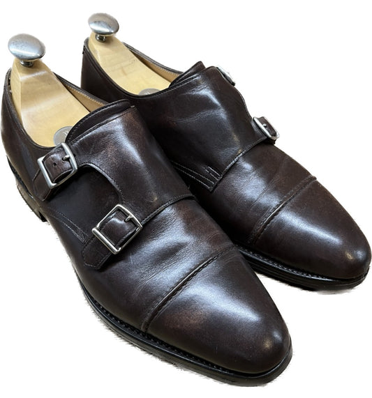 中古◆ジョンロブ レザーシューズ ダブルモンク ウィリアム UK6D 茶系 JOHN LOBB