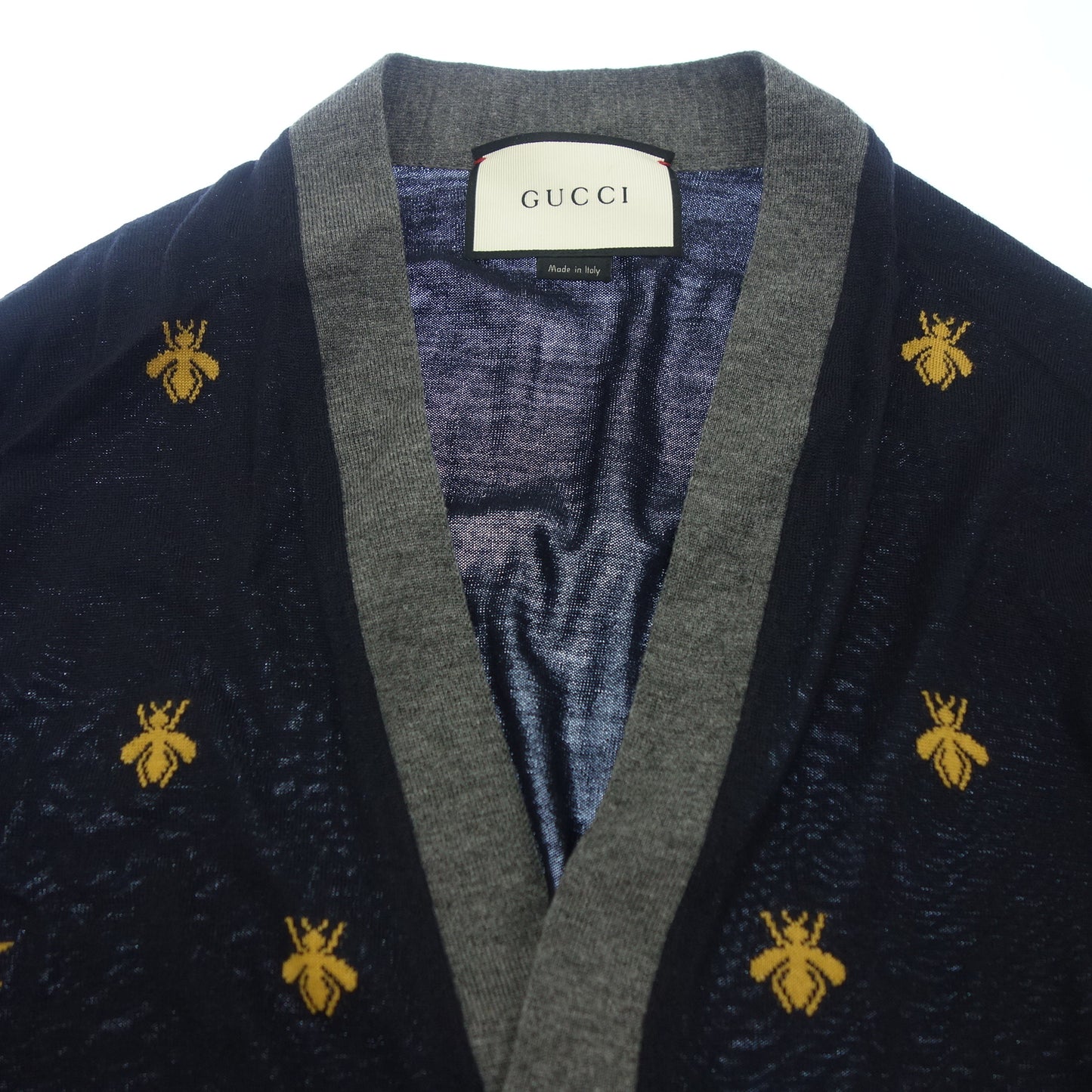 Gucci knit cardigan B &amp; Star 431747 Men's Navy M GUCCI [AFB16] [Used] 