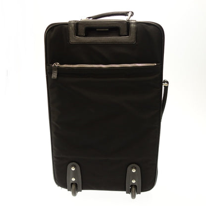 Used ◆Prada carry bag 2 wheels triangle logo nylon black PRADA 