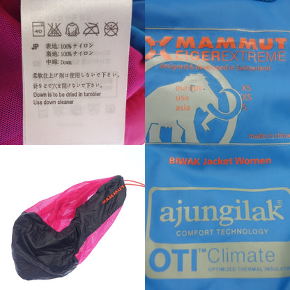 中古◆マムート ダウンジャケット ナイロン Biwak Jacket レディース ピンク×ブルー バイカラー サイズS MAMMUT【AFA14】