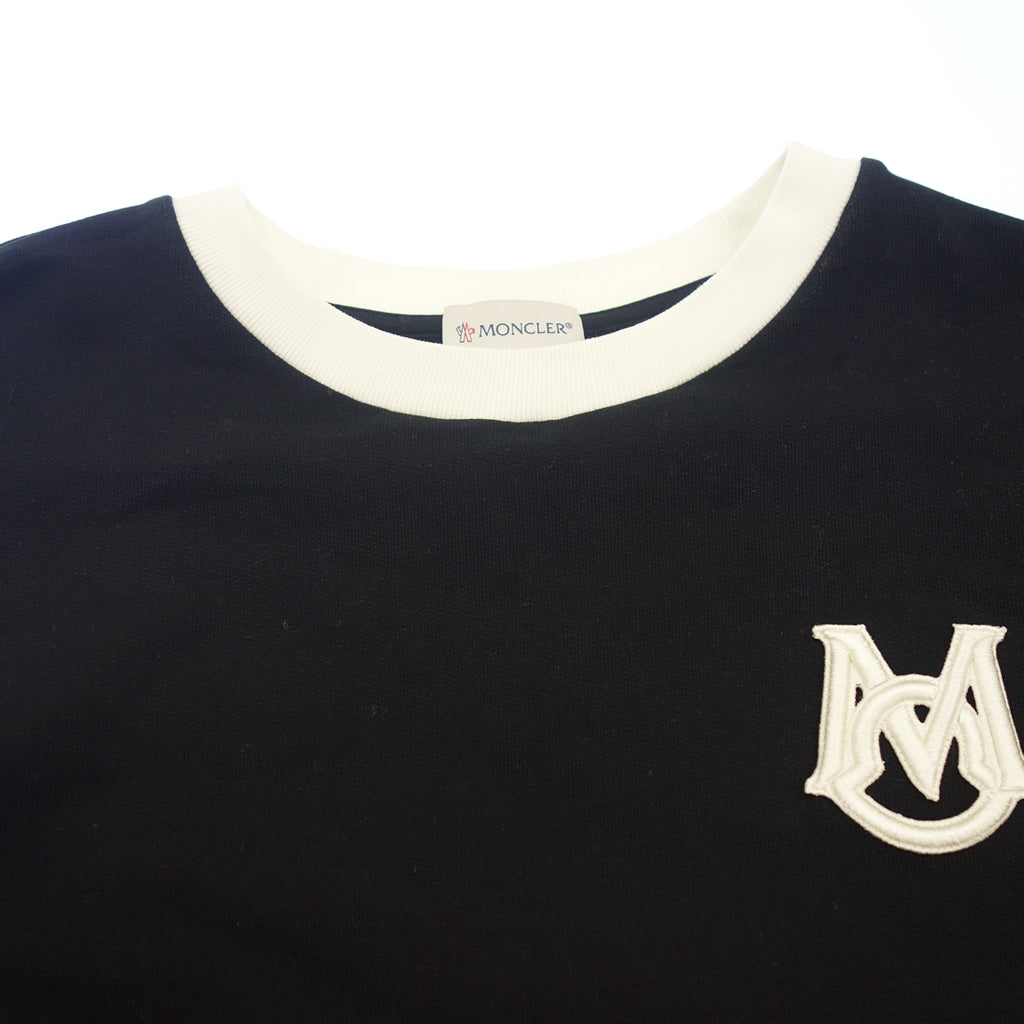 Good Condition◆Moncler Sweatshirt 2022 Crew Neck Men's Black x White Size M MONCLER [AFB29] 