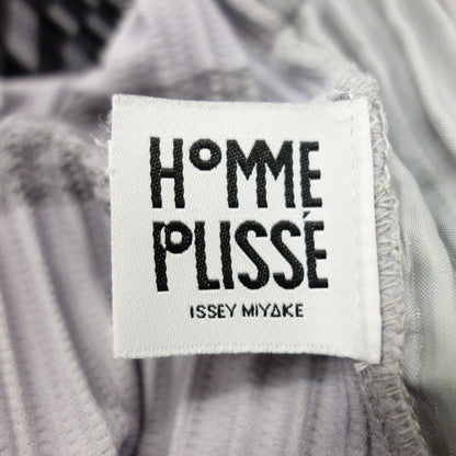 状况良好◆Issey Miyake Homme Plisse 锥形裤通体图案褶裥 HP11JF230 男式 2 码白色 x 黑色 ISSEY MIYAKE HOMME PLISSE [AFB30] 