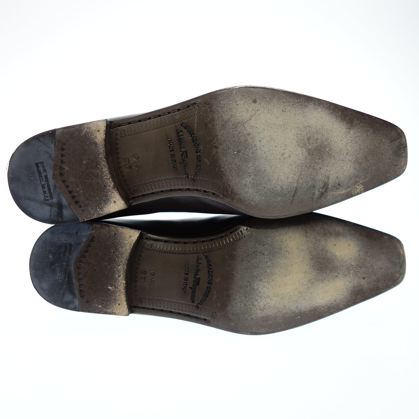 Very good condition ◆ Salvatore Ferragamo plain toe leather shoes men's brown 9.5 Salvatore Ferragamo [AFD3] 