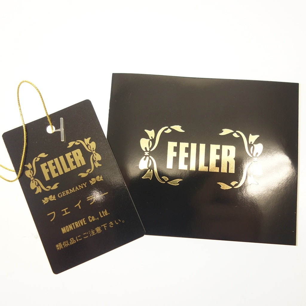 未使用 ◆ FEILER 手提包 花卉图案 绒布 灰黑色 FEILER [AFE6] 