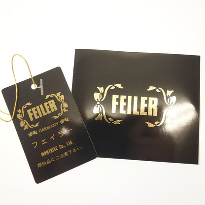 未使用◆フェイラー ハンドバッグ 花柄 パイル生地 グレー ブラック FEILER【AFE6】