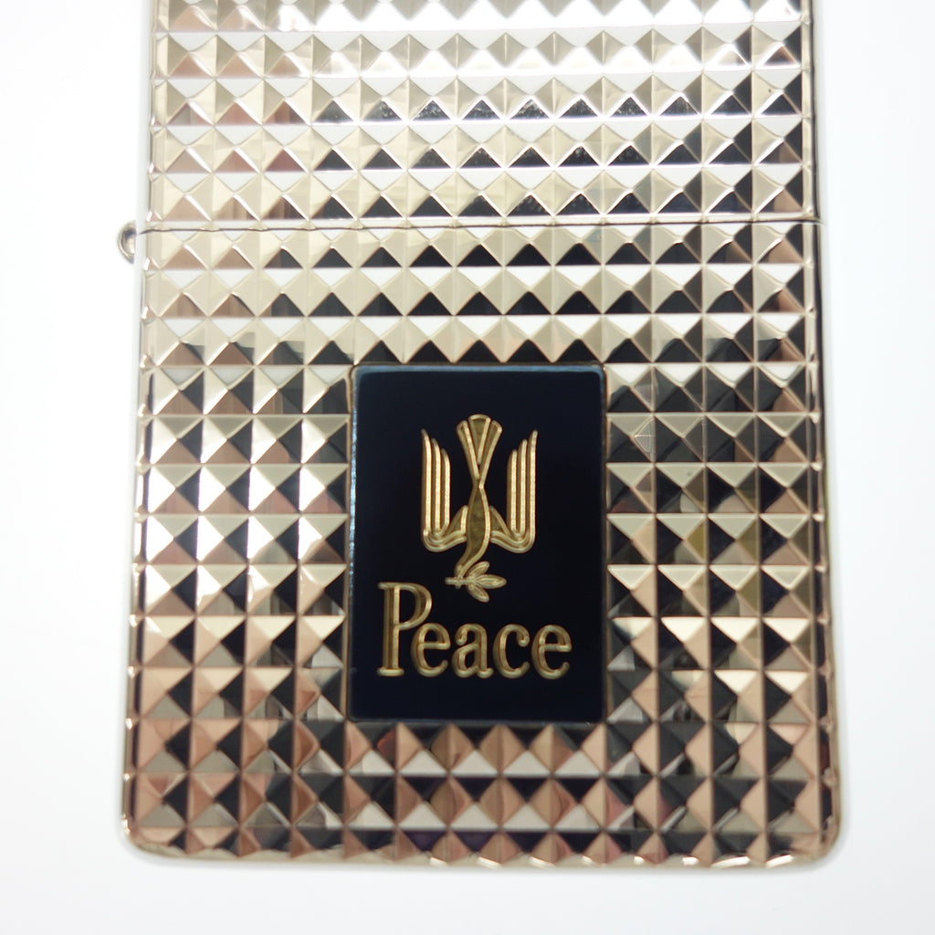 Used Zippo Peace Blue Titanium 2007 Silver Blue ZIPPO 3-piece set [AFI18] 