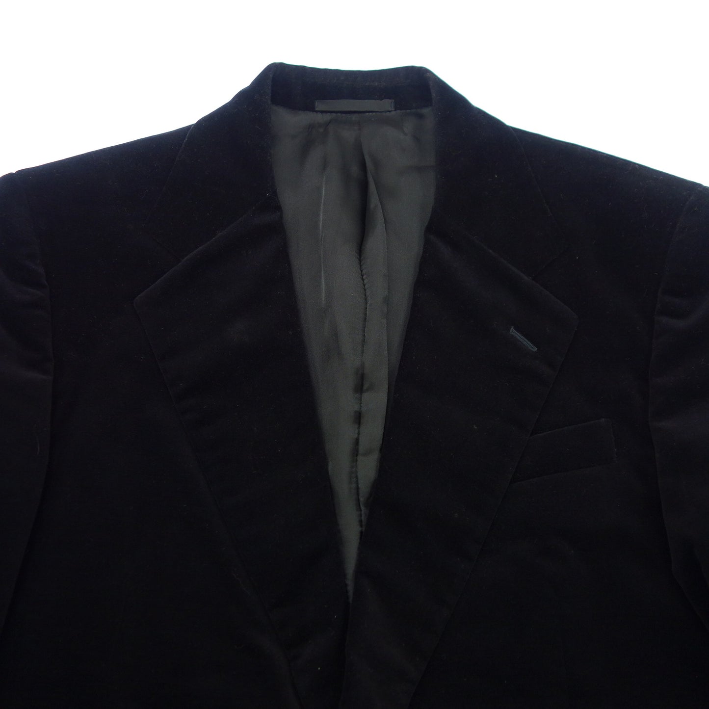 Good condition ◆ Prada 2B jacket velor material men's black 50R PRADA [AFB26]