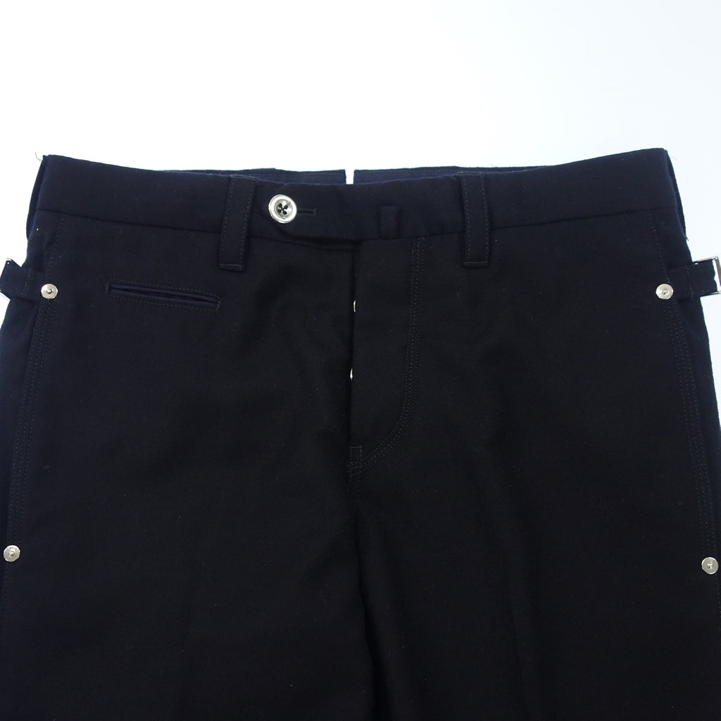 Very good condition ◆Pty Zero Uno Slacks Wool Side Adjuster Men's 44 Black PT01 [AFB12] 