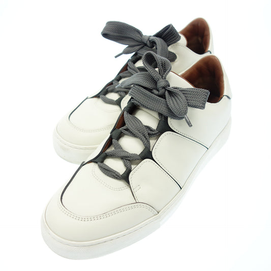 Ermenegildo Zegna Leather Sneakers Titian A2975X Men's White 8.5 Ermenegildo Zegna [AFC6] [Used] 