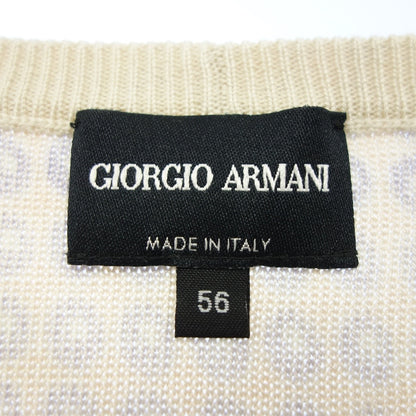 Good condition ◆ Giorgio Armani knit sweater all over pattern silk men's size 56 purple GIORGIO ARMANI [AFB33] 