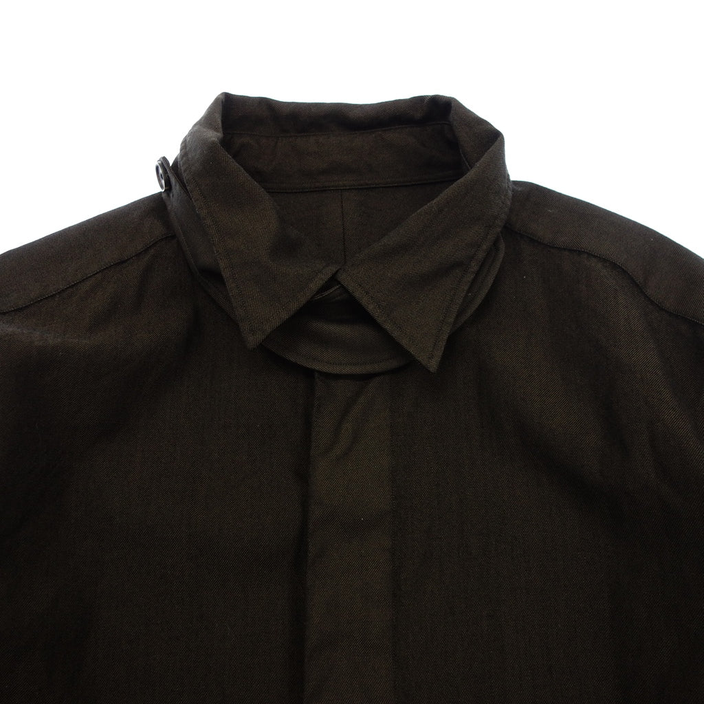 Good condition ◆ Shinya button shirt wool x silk men's black size 3 shinya official [AFB31] 