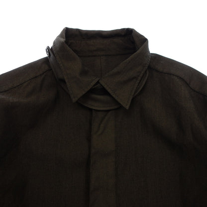 Good condition ◆ Shinya button shirt wool x silk men's black size 3 shinya official [AFB31] 