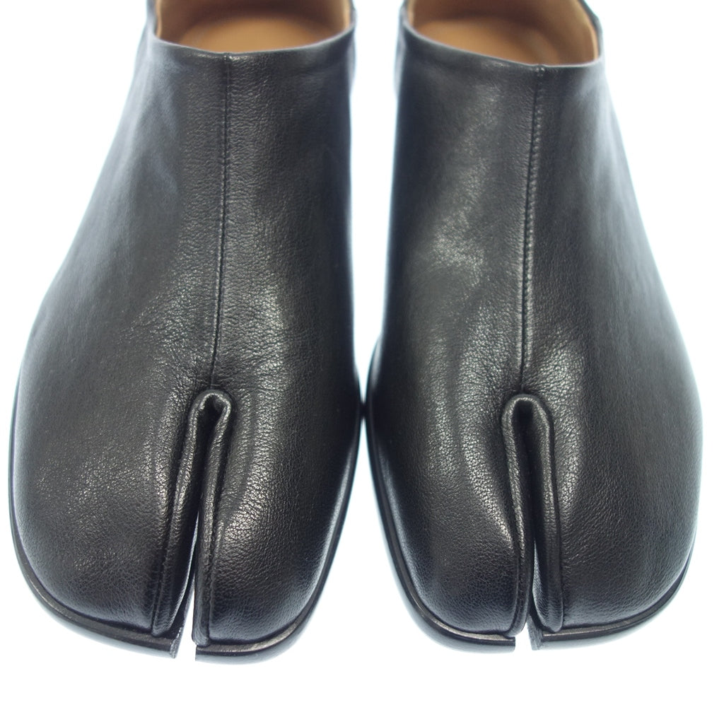 Like new◆Maison Margiela Slip-on Tabi Babouche Leather Shoes Women's 38 Black Maison Margiela [AFC42] 