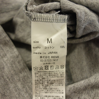 極美品◆レミレリーフ ロングスリーブTシャツ ヘンリーネック コットン メンズ グレー サイズ M REMI RELIEF【AFB3】