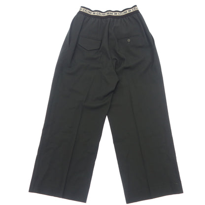 Good condition ◆ Celine Phoebe period waist logo elastic wide pants navy size 38 2 1V33 261C CELINE [AFB21] 