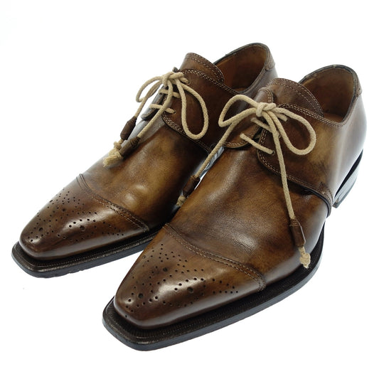 Good condition ◆ Stefano Branchini semi-brogue shoes 1798 leather men's 5.5 brown STEFANO BRANCHINI [AFC55] 