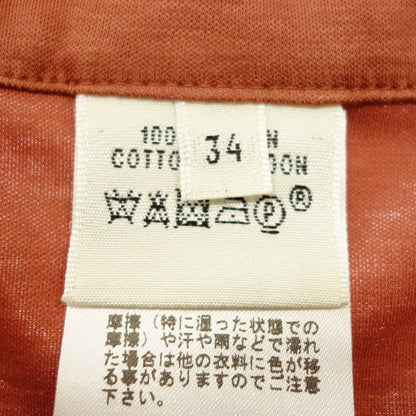 極美品◆エルメス ラップスカート コットン レディース 34 オレンジ系 HERMES【AFB40】