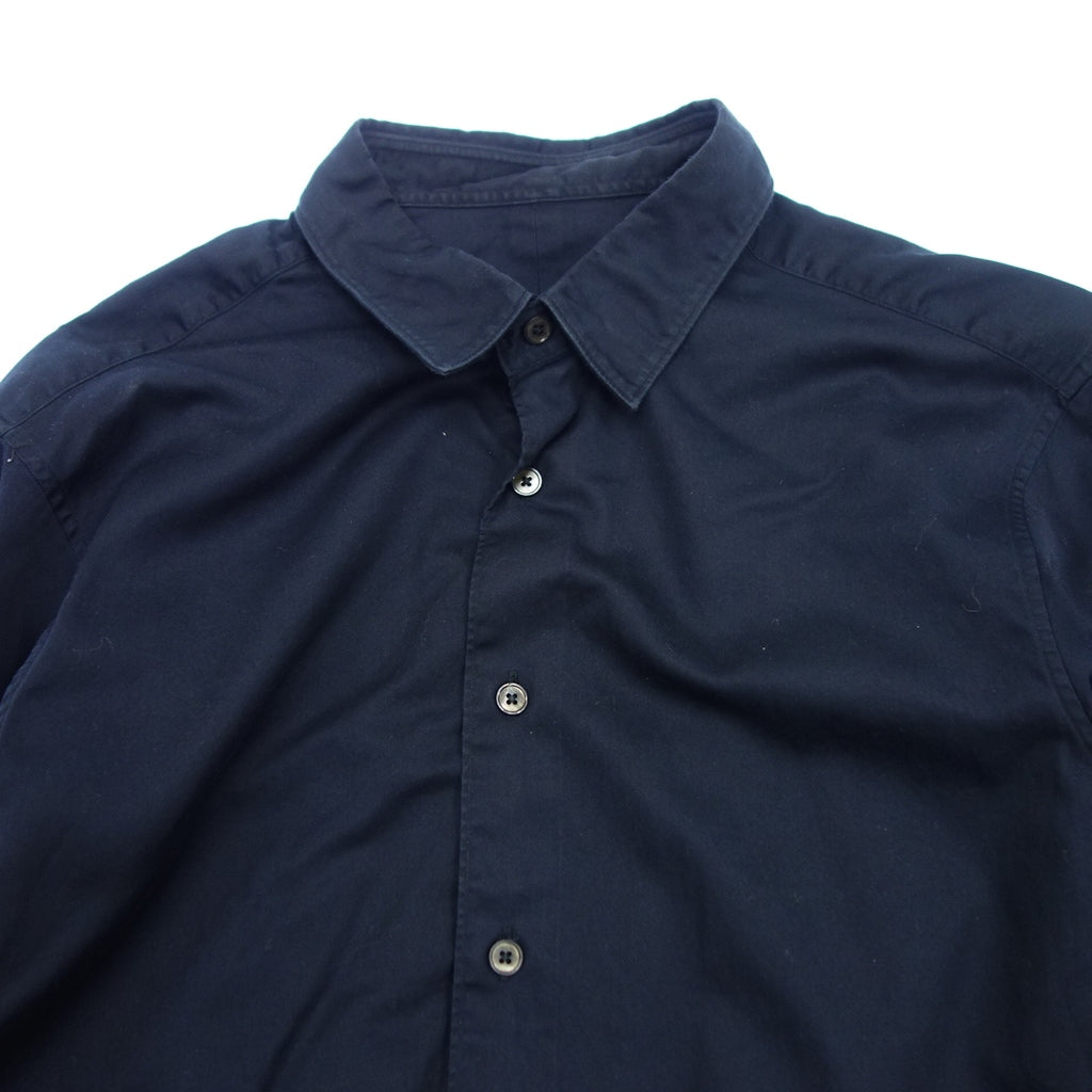 Used ◆Shinya Shirt Cotton Men's Navy 3 SHINYA [AFB34] 