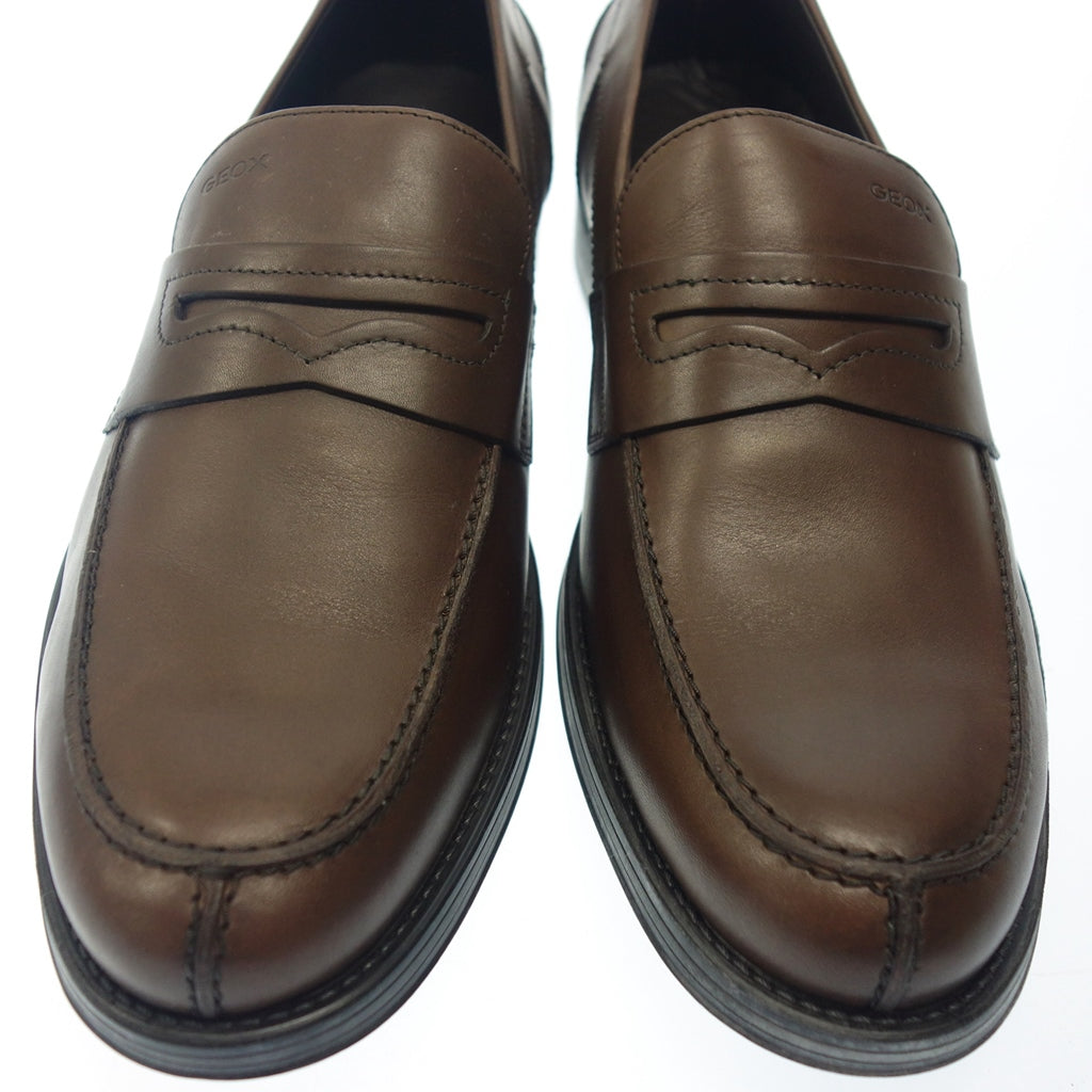 Like new◆GEOX coin loafer leather men's 44 brown GEOX [AFD3] 