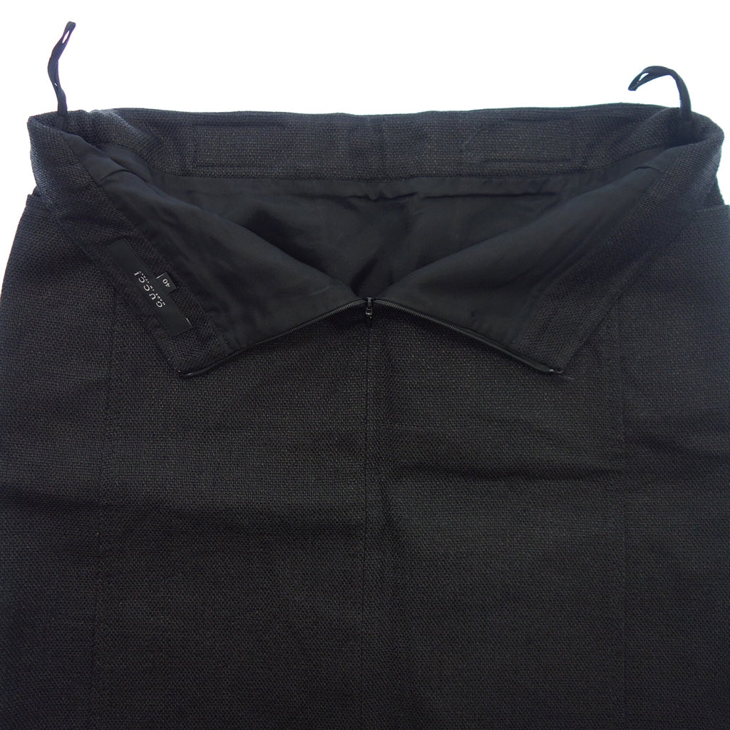 Used ◆ Gucci Mini Skirt 281873 Bit Design Linen Blend Ladies 40 Black GUCCI [AFB45] 
