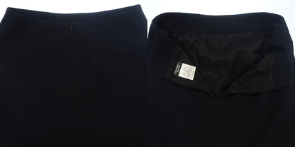 Good condition◆Chanel skirt 11P black ladies 34 CHANEL [AFB38] 