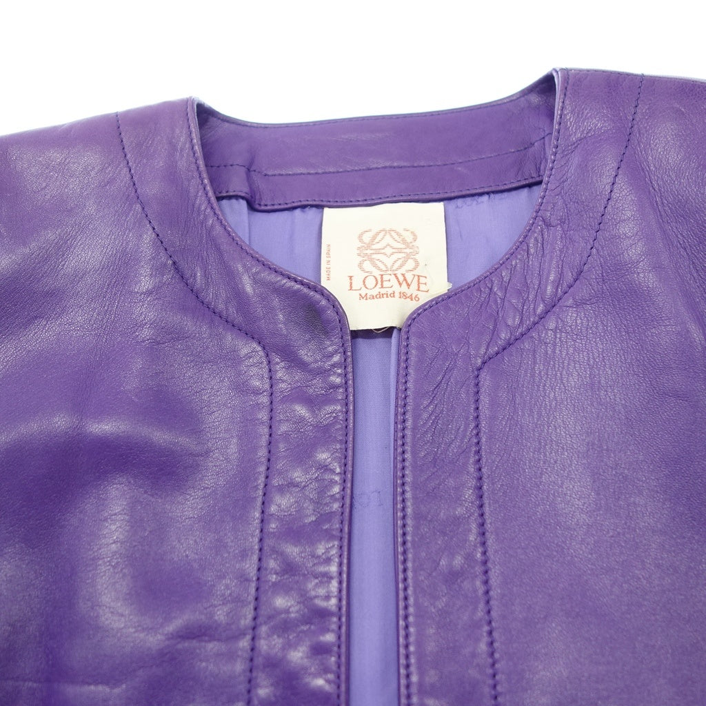 Used ◆LOEWE Coat No Color Leather Vintage Ladies Size 38 Purple LOEWE [AFG1] 