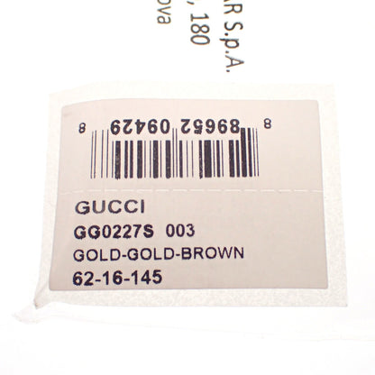 未使用 ◆ Gucci 太阳镜 彩色镜片 62□16-145 GG0227S 金色系列 带镜盒 女士 GUCCI [AFI10] 