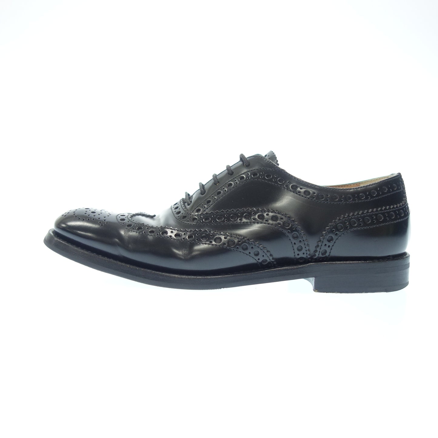 Good Condition◆Church Wingtip Leather Shoes BURWOOD Black Ladies 34 Church's [AFC51] 