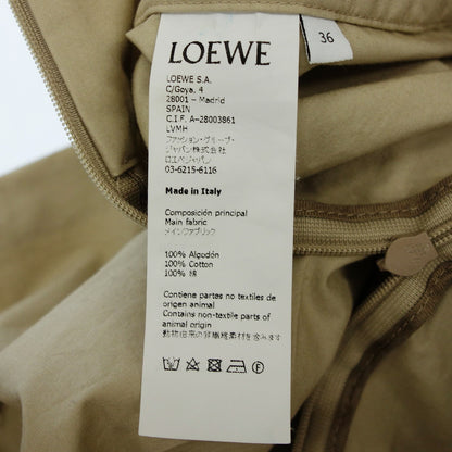 LOEWE Cotton Pants High Waist Women's 36 Beige LOEWE [AFB6] [Used] 