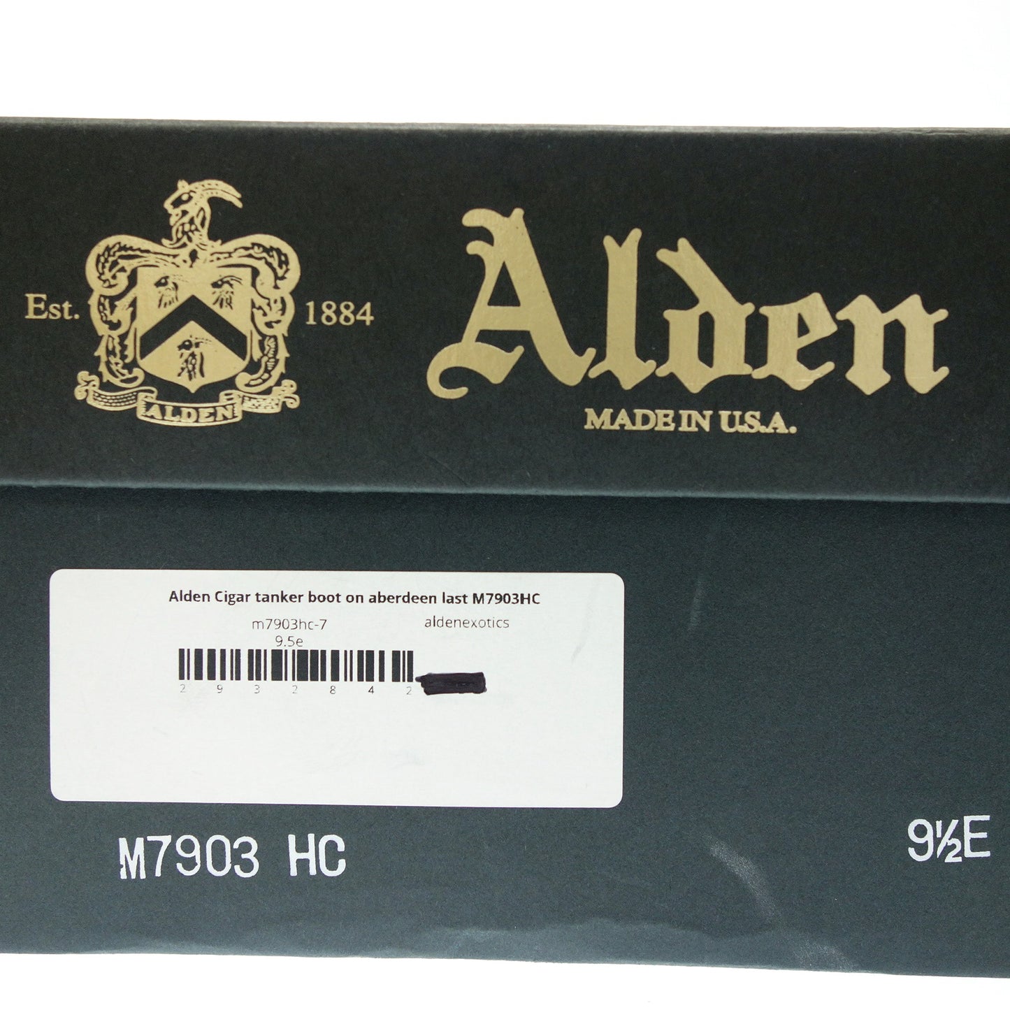 Like new◆Alden M7903HC Tanker Boots Cigar Cordovan Leather Men's 9.5 Brown with Box Alden [AFD8] 