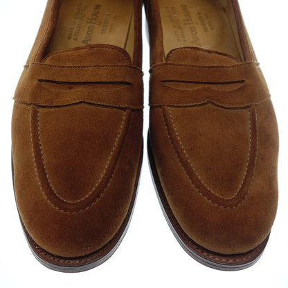 Good Condition◆Tricker's Full Strap Loafer Avon House Custom Made Suede Men's 8E Brown AVON HOUSE by TRICKER'S [LA] 