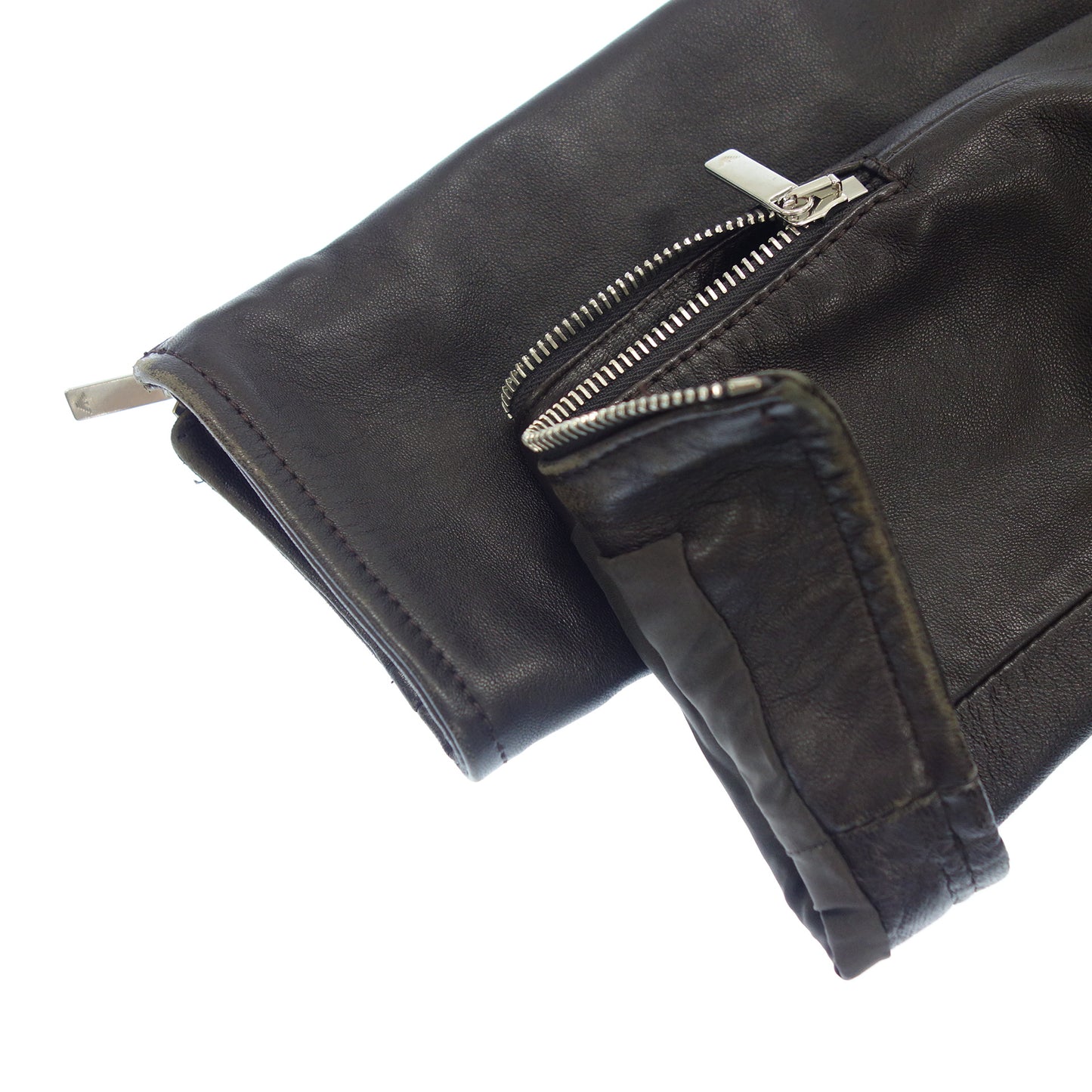 Good Condition ◆ Emporio Armani Riders Jacket Leather Men's Size 46 Black EMPORIO ARMANI [AFG1] 