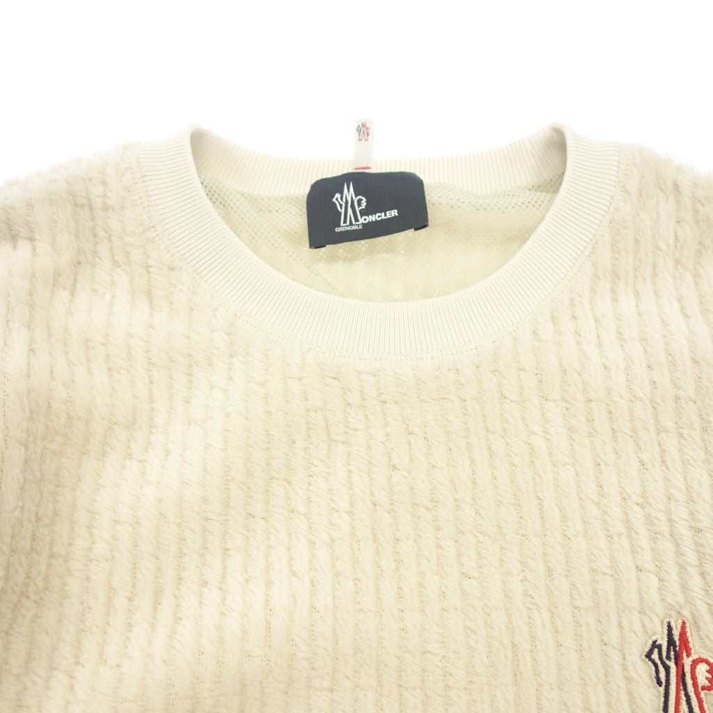 Good Condition◆Moncler Grenoble Fleece Sweat MAGLIA GIROCOLLO 23AW Men's Beige Size M MONCLER GRENOBLE [AFB34] 