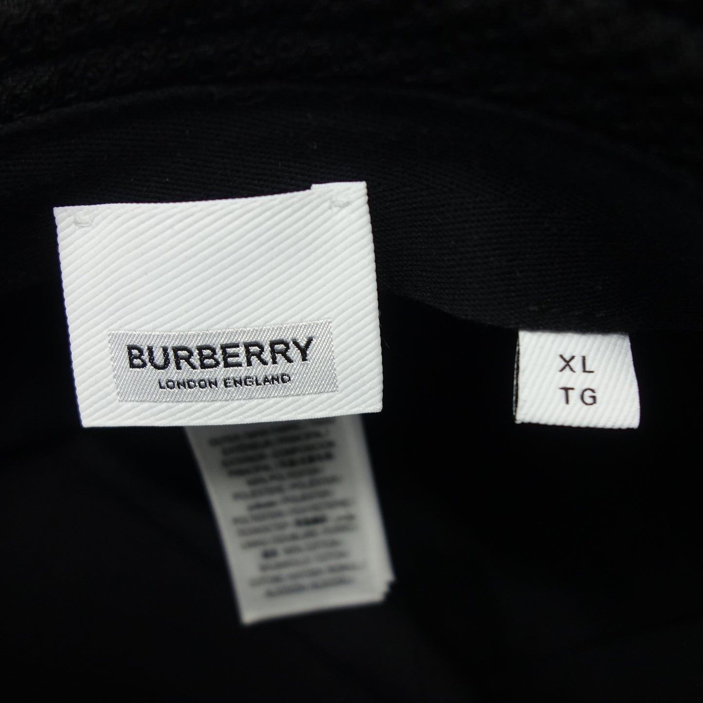 バーバリー ベースボールキャップ ティッシ期 TBロゴ ブラック XL BURBERRY【AFI1】【中古】