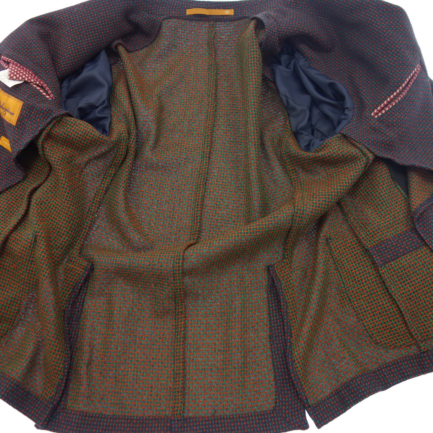 Very good condition◆Gabardine tailored jacket 2B single wool blend men's multicolor 54 gabardine [AFB28] 