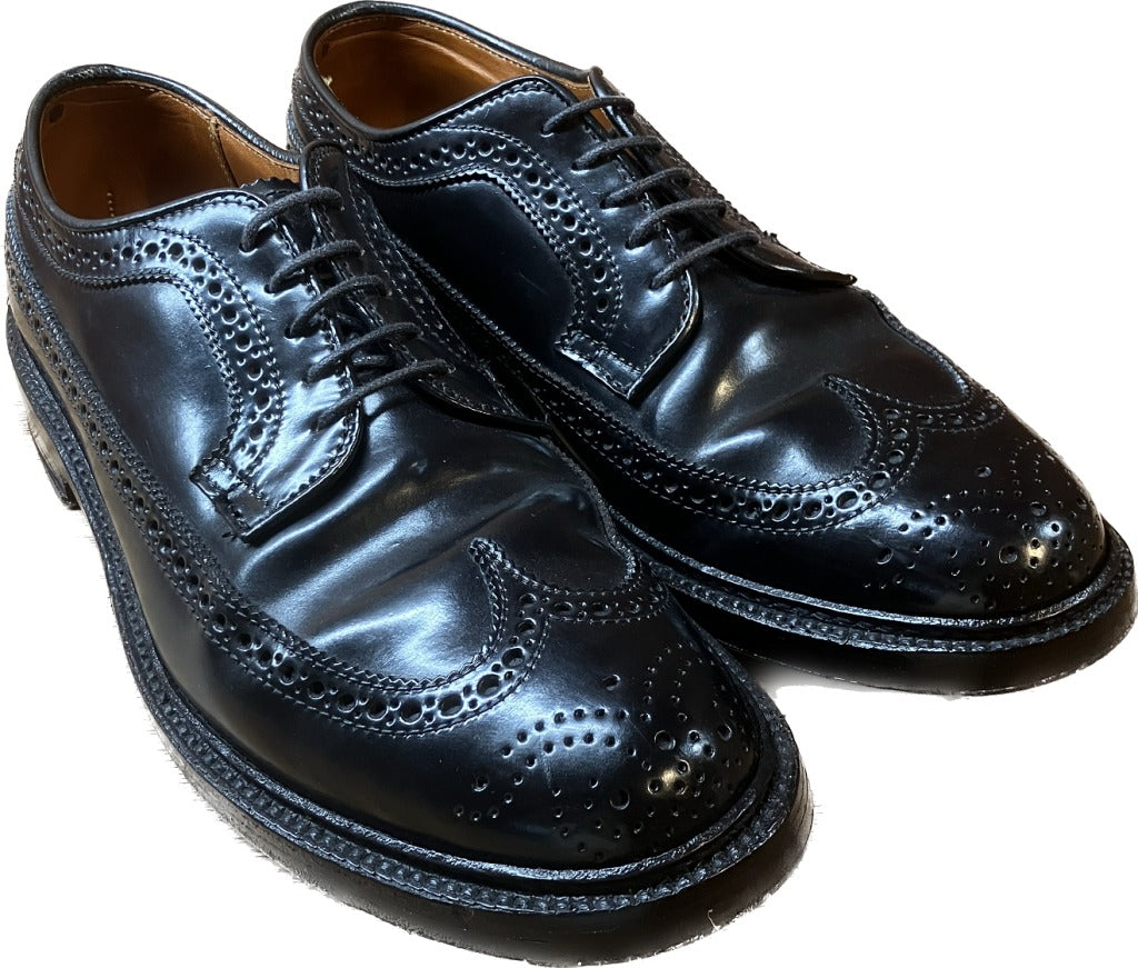 品相良好◆Alden 皮鞋 Wingtip 9751 Cordovan 黑色 US6.5D Alden 