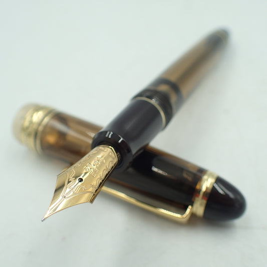 Used◆Pilot Fountain Pen Custom 823 FKK3MRPBNF 14K-585 Skeleton Brown x Gold PILOT [AFI7] 