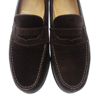 状况良好◆JMWESTON 皮鞋 Signature Loafers 180 男士绒面革棕色 7.5C JMWESTON [LA] 