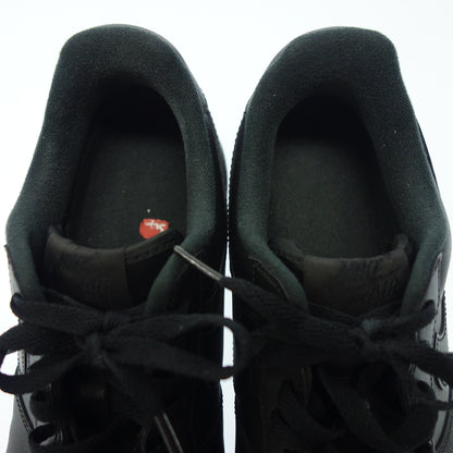 Used ◆ Nike Supreme Leather Sneakers AIR FORCE 1 LOW SP CU9225-001 Men's Black Size 27.5 NIKE×SUPREME [AFD8] 