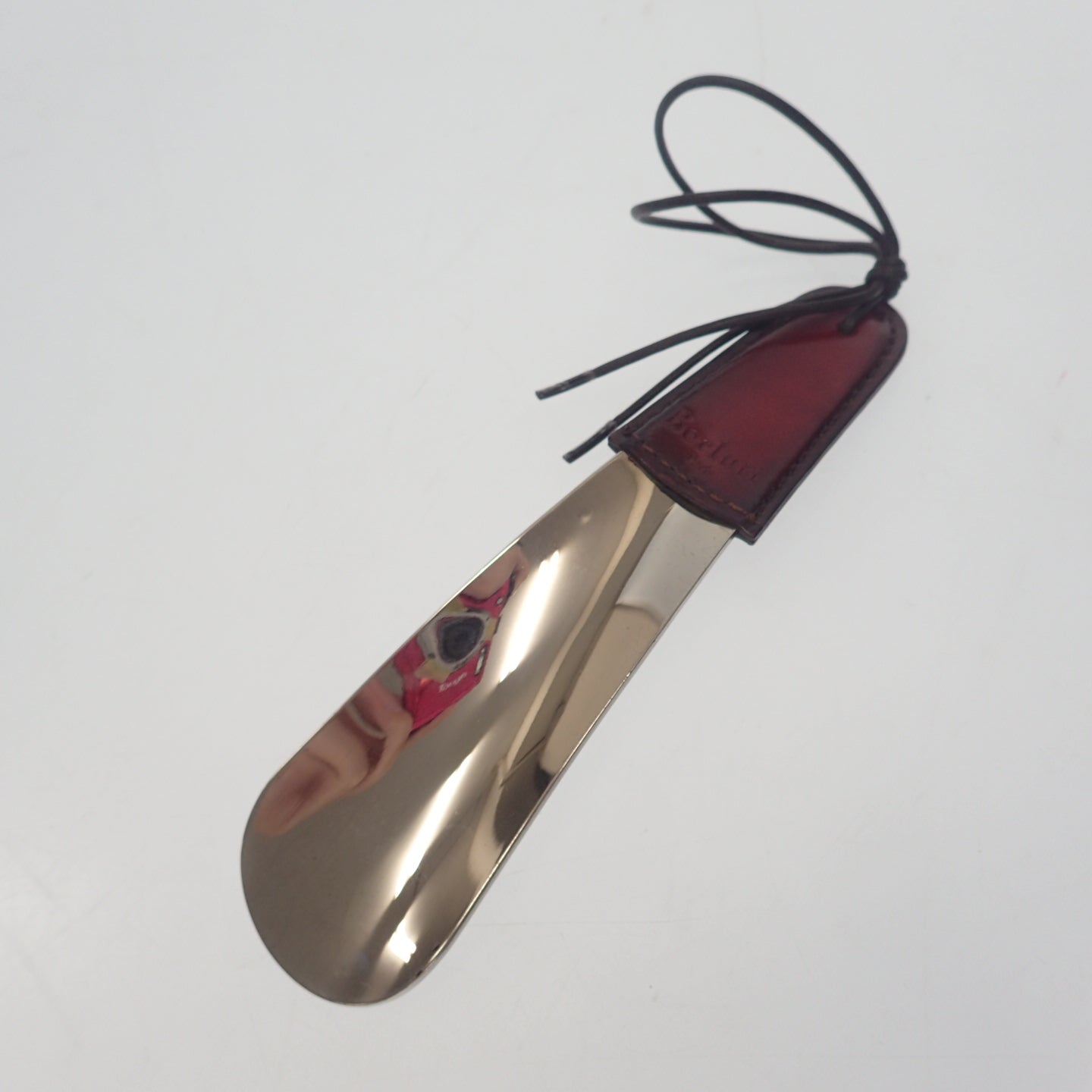 Good condition ◆ Berluti shoehorn shoehorn leather handle wine red Berluti [AFI1] 