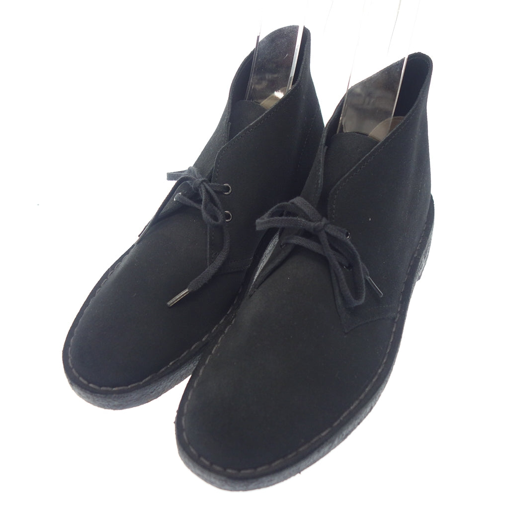 状况非常好◆Clarks 沙漠靴 31691 绒面革男式黑色 US8.5 Clarks [AFC8] 