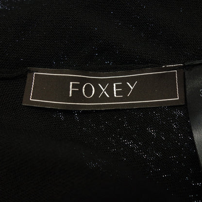 状况良好◆FOXEY BOUTIQUE 39675 长袖开衫人造丝女式黑色 38 码 FOXEY BOUTIQUE [AFB27] 